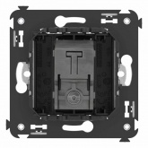 Розетка TV DKC Avanti оконечная в стену, черный матовый