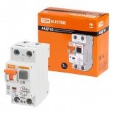 Дифференциальный автомат TDM 1П+Н C6А 30мА тип А однофазный электронный 6кА АВДТ63 (дифавтомат, АВДТ)