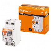 Дифференциальный автомат TDM 1П+Н C50А 100мА тип А однофазный электронный 6кА АВДТ63 (дифавтомат, АВДТ)