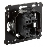 Кнопка одноклавишная в стену DKC Avanti, черный матовый