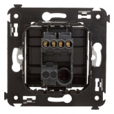 Кнопка одноклавишная в стену DKC Avanti, черный матовый