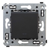 Кнопка одноклавишная в стену DKC Avanti, черный матовый