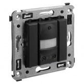 Датчик движения DKC Avanti в стену 3-х проводный 4А 100-240В 50-60Гц, черный матовый