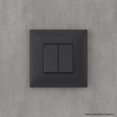 Переключатель с 3-х мест двухклавишный DKC Avanti в стену черный матовый