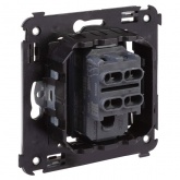 Переключатель с 3-х мест одноклавишный DKC Avanti в стену черный матовый