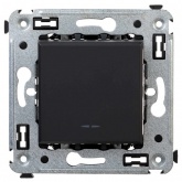 Переключатель одноклавишный в стену DKC Avanti, черный матовый