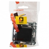 Переключатель одноклавишный в стену DKC Avanti, черный матовый