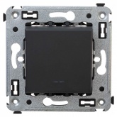 Выключатель одноклавишный в стену DKC Avanti, черный матовый