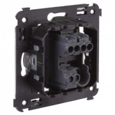 Выключатель одноклавишный в стену DKC Avanti, черный матовый