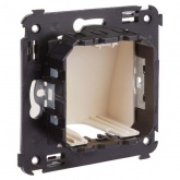 Вывод кабеля из стены DKC Avanti, ванильная дымка