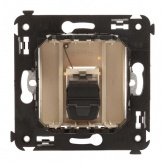 USB 3.0 розетка одинарная в стену DKC Avanti тип А-А, ванильная дымка