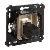 USB 3.0 розетка одинарная в стену DKC Avanti тип А-А, ванильная дымка