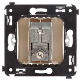 Розетка TV DKC Avanti проходная в стену, ванильная дымка