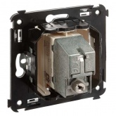 Розетка TV DKC Avanti проходная в стену, ванильная дымка