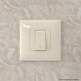 Диммер кнопочный DKC Avanti в стену 3-х проводный, ванильная дымка