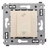 Диммер кнопочный DKC Avanti в стену 3-х проводный, ванильная дымка