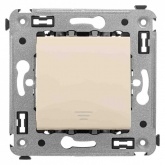 Кнопка одноклавишная в стену DKC Avanti, ванильная дымка