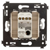 Кнопка одноклавишная в стену DKC Avanti, ванильная дымка