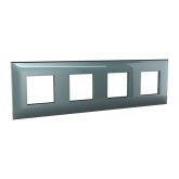 Рамка 8 модулей ARTLEBEDEV DKC Avanti из пластика, Сине-зеленый жемчуг