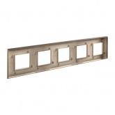 Рамка 10 модулей ARTLEBEDEV DKC Avanti из пластика, Золотистый жемчуг