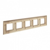 Рамка 10 модулей ARTLEBEDEV DKC Avanti из пластика, Кремовый жемчуг