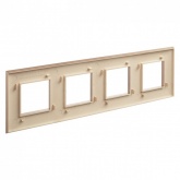 Рамка 8 модулей ARTLEBEDEV DKC Avanti из пластика, Кремовый жемчуг