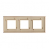 Рамка 6 модулей ARTLEBEDEV DKC Avanti из пластика, Кремовый жемчуг