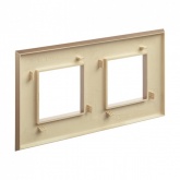 Рамка 4 модуля ARTLEBEDEV DKC Avanti из пластика, Кремовый жемчуг