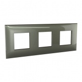 Рамка 6 модулей ARTLEBEDEV DKC Avanti из пластика, Серый жемчуг
