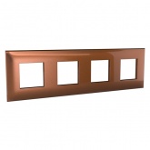 Рамка 8 модулей ARTLEBEDEV DKC Avanti из пластика, Карамельный жемчуг