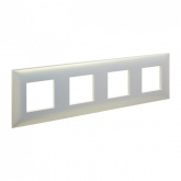 Рамка 8 модулей ARTLEBEDEV DKC Avanti из пластика, Белый жемчуг