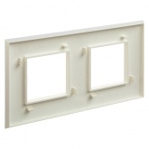 Рамка 4 модуля ARTLEBEDEV DKC Avanti из пластика, Белый жемчуг