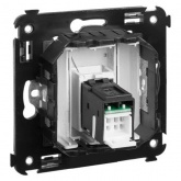 Компьютерная розетка RJ-45 в стену DKC Avanti кат.6 одинарная, закаленная сталь