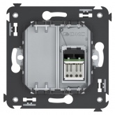 Компьютерная розетка RJ-45 в стену DKC Avanti кат.5e одинарная, закаленная сталь