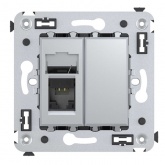 Компьютерная розетка RJ-45 в стену DKC Avanti кат.5e одинарная, закаленная сталь