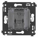 Розетка TV DKC Avanti оконечная в стену, закаленная сталь