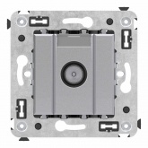 Розетка TV DKC Avanti оконечная в стену, закаленная сталь