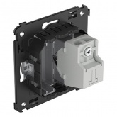 Розетка TV DKC Avanti проходная в стену, закаленная сталь