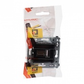 HDMI розетка одинарная в стену DKC Avanti, тип А-А, черный квадрат