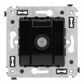 Розетка TV DKC Avanti оконечная в стену, черный квадрат