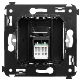 Компьютерная розетка RJ-45 в стену DKC Avanti, кат.6 одинарная, Черный квадрат