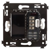 Диммер кнопочный DKC Avanti в стену универсальный 3-х проводный 3-220Вт, черный квадрат