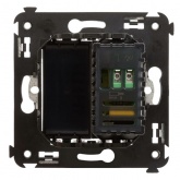 Диммер поворотный в стену DKC Avanti 60-800Вт, черный квадрат