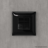 Кнопка двухклавишная в стену DKC Avanti, черный квадрат