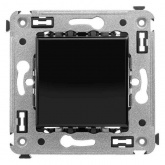 Кнопка одноклавишная в стену DKC Avanti, черный квадрат