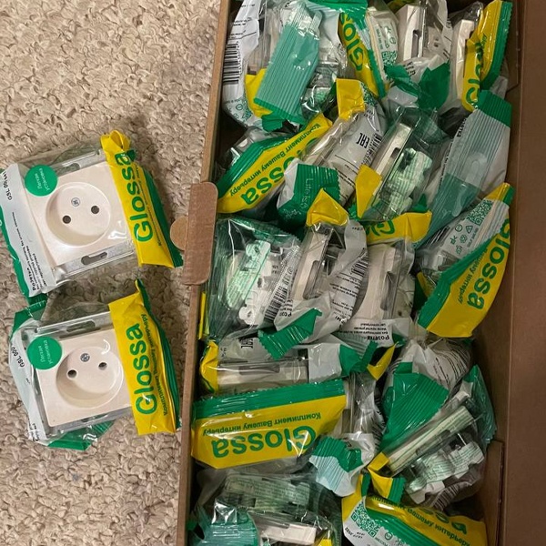 Розетка без контакта заземления перламутровая 16A скрытой установки, SE Glossa