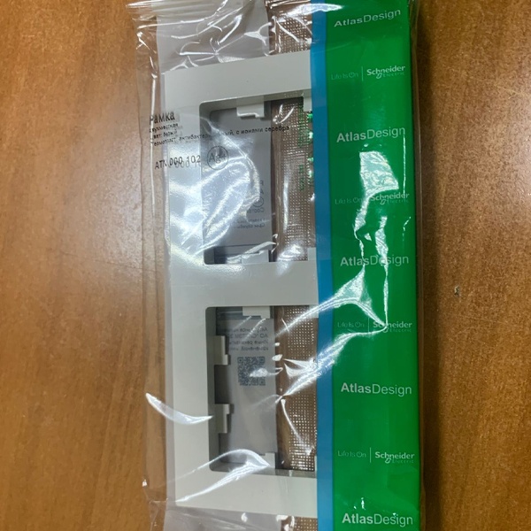 Рамка 2-постовая для выключателей и розеток, белый цвет