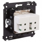 Зарядное устройство USB DKC Avanti в стену 5В,2,1А, белое облако