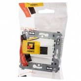 Розетка HDMI одинарная в стену DKC, тип А-А Avanti, белое облако