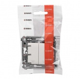 Кнопка двухклавишная в стену DKC Avanti, белое облако